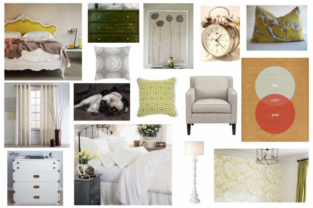 Bedroom Design Board, Olive Oasis