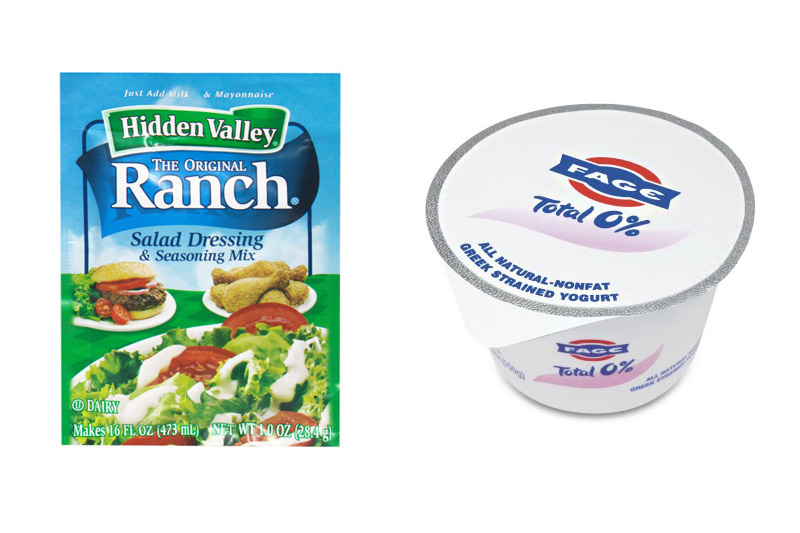 Low Calorie, light ranch dressing, greek yogurt