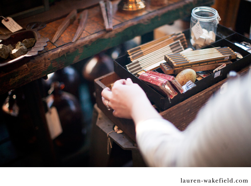 Andersonville engagement photos, chicago engagement photos, antique store, University of Chicago